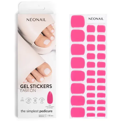 NEONAIL Easy On Gel Stickers nálepky na nechty s použitím UV/LED lampy odtieň P02 32 ks