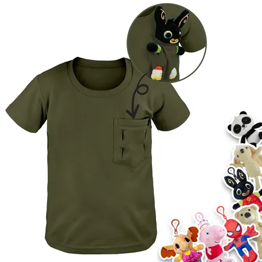 Bontis Tričko s vreckom na hračku - Khaki | 92/98