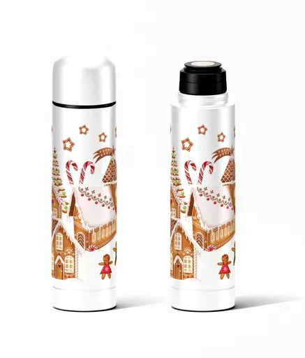 Nerezová termoska so stop ventilom TORO 0,5l perničková dedinka