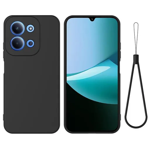 RUBBER Ochranný obal pre POCO C85 čierny