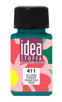MAIMERI IDEA STOFFA - Farby na textil 411 - opaque blue green, 60 ml