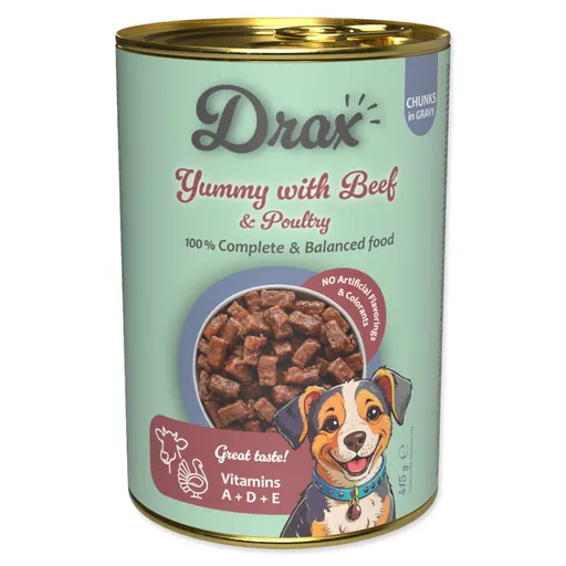 Drax Adult Dog s hovädzím a kuracím 415g