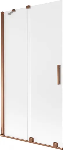 MEXEN/S - Velar dvojkrídlová posuvná vaňová zástena 100 x 150, dekor, ružové zlato 896-100-000-31-60