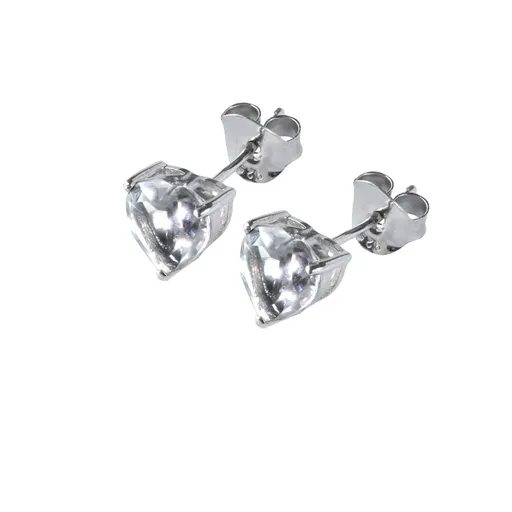 Náušnice srdiečka s krištáľom