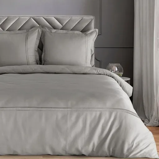 ArtFir Obliečky na dvojlôžko HAFT 4 | strieborná 160 x 200 cm