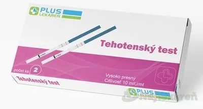 PLUS LEKÁREŇ Tehotenský test prúžkový 2 ks