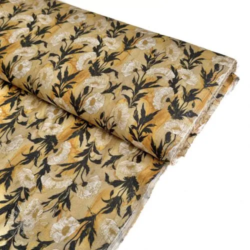 Viskóza LUREX White flowers ecru digital print