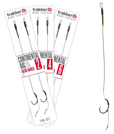 Trakker nadväzca continental ready rig barbed 35 lb 2 ks - veľkosť háčika 6