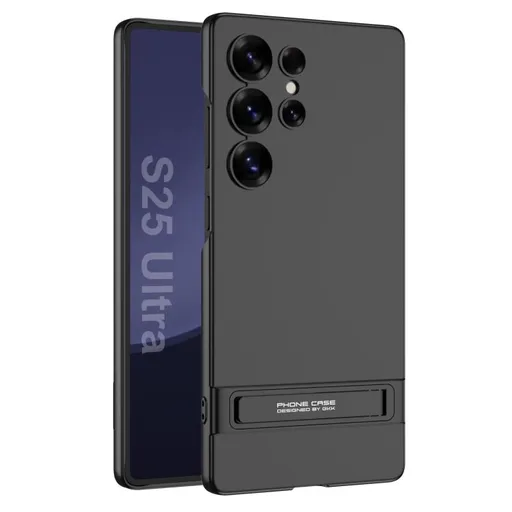GKK TRIUMPH Ultratenký kryt so stojanom pre Samsung Galaxy S25 Ultra 5G BLACK