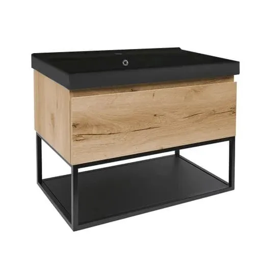 Kúpeľňová skrinka s umývadlom SAT B-Way 59x30x45 cm dub mat BWAY60OAKFU1B