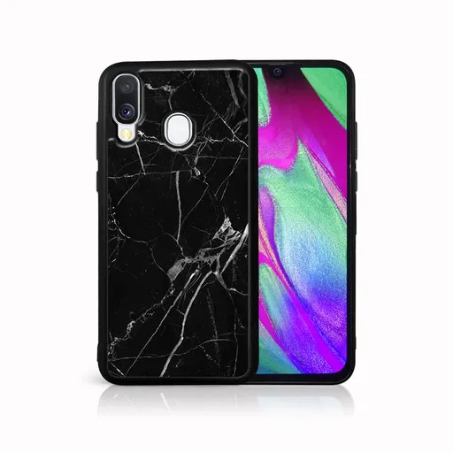 MY ART Ochranný kryt Samsung Galaxy A40  BLACK MARBLE (142)