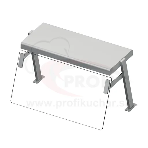 Nadstavba s nerezovou policou – LED osvetlenie – 4x GN1/1