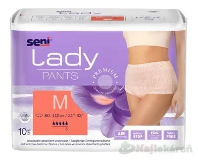 Seni Lady PANTS Medium nohavičky absorpčné pre ženy 10 ks