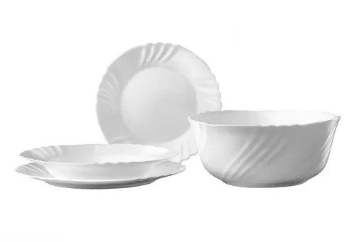 MAKRO - Sada obedová ebro 19-dielna biela, tvrdené sklo