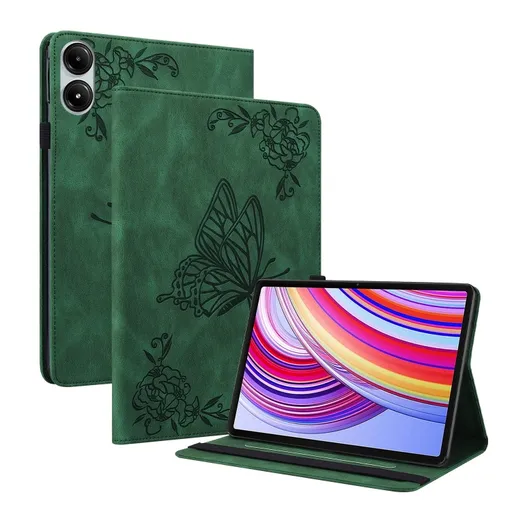 ART BUTTERFLY Zaklápacie puzdro pre Xiaomi Redmi Pad Pro / Pad Pro 5G zelený