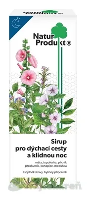 NaturProdukt Sirup pre dýchacie cesty, pokojnú noc sirup 200ml