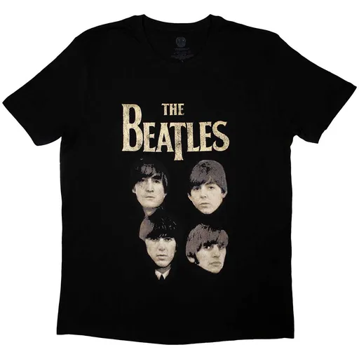 The Beatles tričko 4 Heads Čierna S