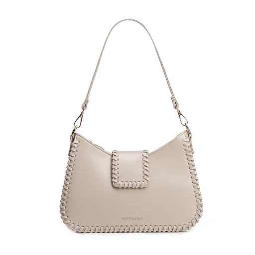 Dámska kabelka bagetka s dekoratívnym prepletom