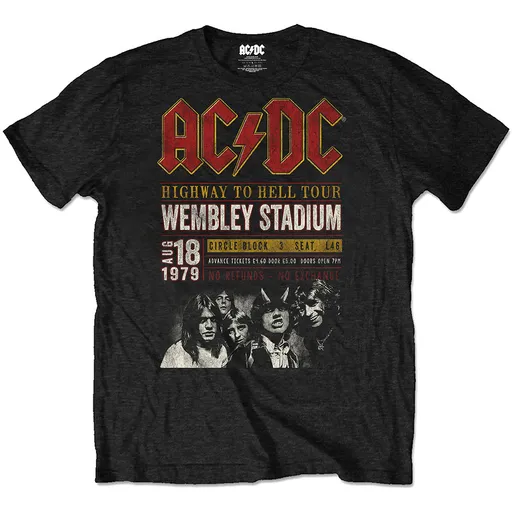 AC/DC tričko Wembley '79 Čierna S