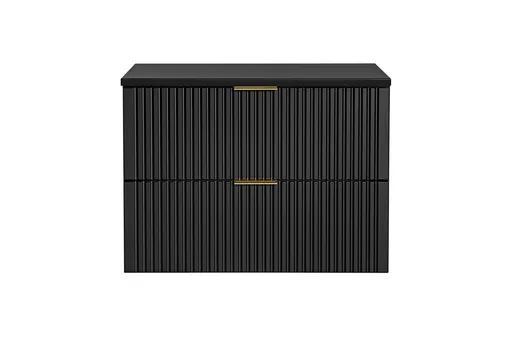 ArtCom Kúpeľňová skrinka s doskou ADEL Black D80/1 | 80 cm