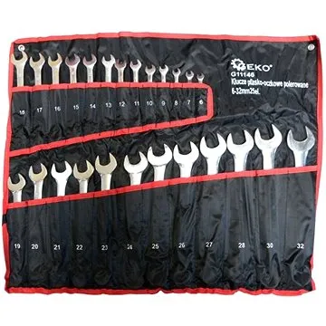GEKO Kľúče očkoploché, sada 25 ks, 6 – 32 mm (G11146)
