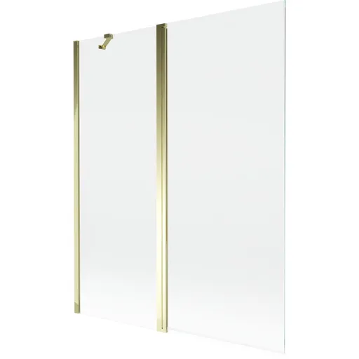 MEXEN - MIST vaňová zástena 140x150 cm 6mm f+s, zlatá, číra 8A9-140-011-50-00