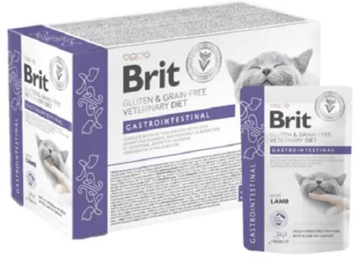 Brit VD Gluten & Grain-Free Cat Pouch Fillets in Gravy Gastrointestinal kapsičky pre mačky 12x85g