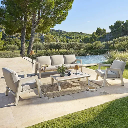 DEOKORK Hliníková zostava HELIOS pre 5 osôb (ivory)