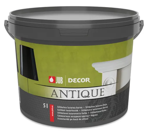 JUB DECOR ANTIQUE - silikátová lazúrovacia farba biela 5 l