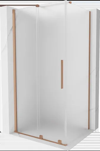 MEXEN/S - Velár sprchovací kút, posuvné dvere 110 x 85, dekor, meď kartáčovaná 871-110-085-31-65