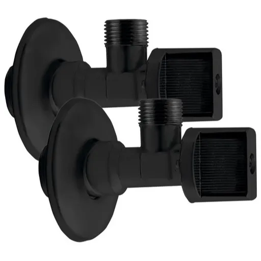 Rohový ventil 1/2"x3/8" PÁR, čierna mat 5306B