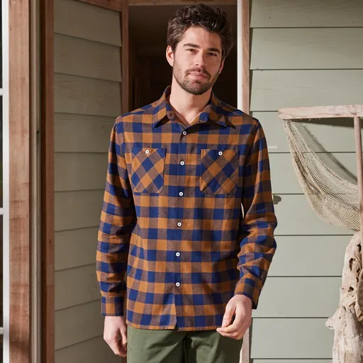 Kockovaná flanelová košeľa