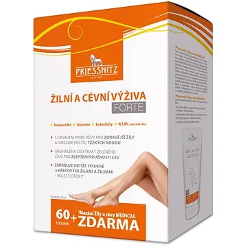 Priessnitz Žilová a cievna výživa FORTE 60 tob + mazanie (3300390)