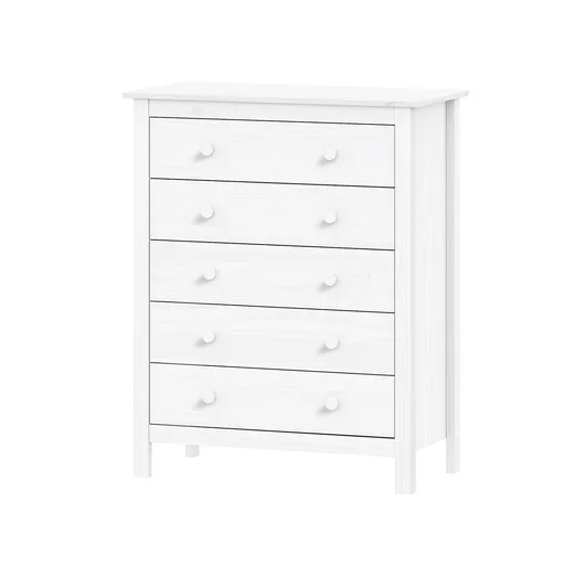 Komoda 5 zásuviek TORINO biela