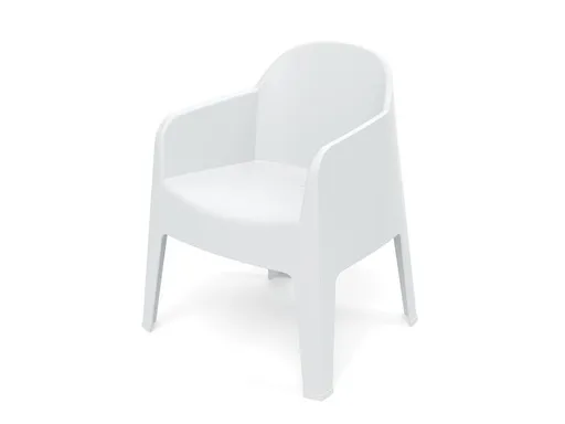 Stolička záhradná MILANE 680x600x805mm - biela