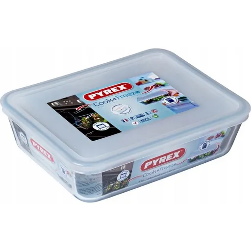Pyrex Dóza sklenená Cook & Freeze 1,5 l, 22 x 17 x 6 cm, 1,5 l