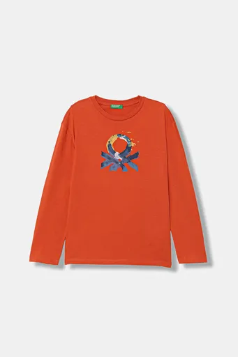 Detská bavlnená košeľa s dlhým rukávom United Colors of Benetton