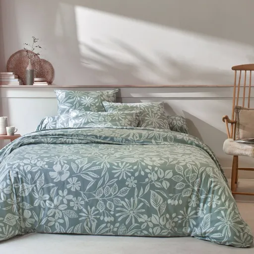 Flanelová posteľná bielizeň Céline s potlačou rastlín