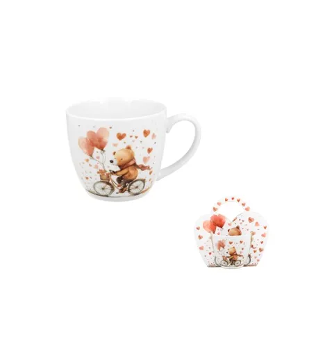 DUO - Hrnček 460ml BEAR ON A BIKE