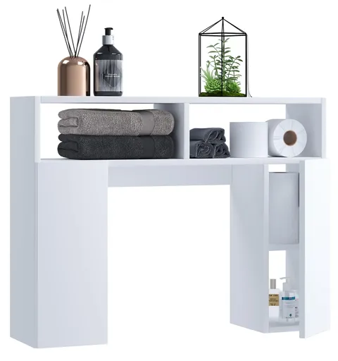 VCM Závěsná skříňka na toaletu Tinoli, bílá