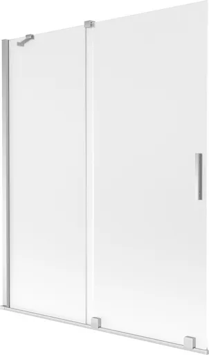 MEXEN/S - Velar dvojkrídlová posuvná vaňová zástena 140 x 150, dekor, chróm 896-140-000-31-01