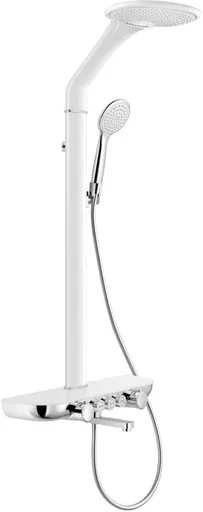 MEXEN MEXEN - Blaze nástenný sprchový set s dažďovou sprchou a batériou, biela/chróm 78109-20