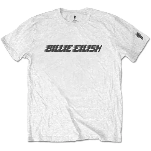 Billie Eilish tričko Billie Eilish tričko Black Racer Logo biela Biela XXL