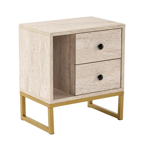 Nočný stolík Glimmer Travertine