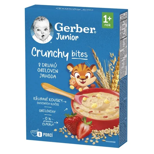 GERBER Junior nemliečna kaša jahodová 12m+ 200 g
