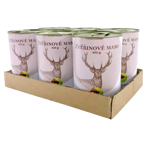 BOHEMIA PET FOOD Konzerva zverinové mäso vo vlastnej šťave pre psov 6x400 g