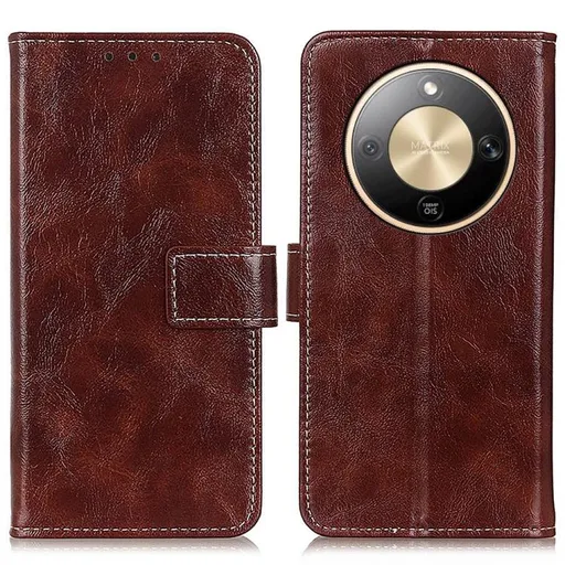 RETRO Peňaženkový obal Honor Magic8 Lite 5G hnedý