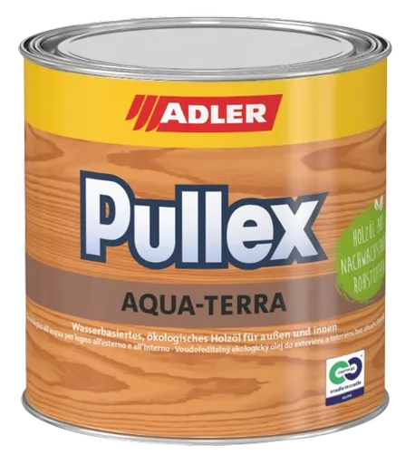 ADLER PULLEX AQUA-TERRA - Ekologický olej na drevo do interiéru a exteriéru (aj na včelí úľ) eiche (dub), 0,75 L