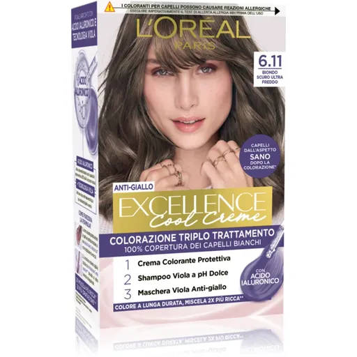 L’Oréal Paris Excellence Cool Creme farba na vlasy odtieň 6.11 Biondo Ultra Scuro Fredo 1 ks