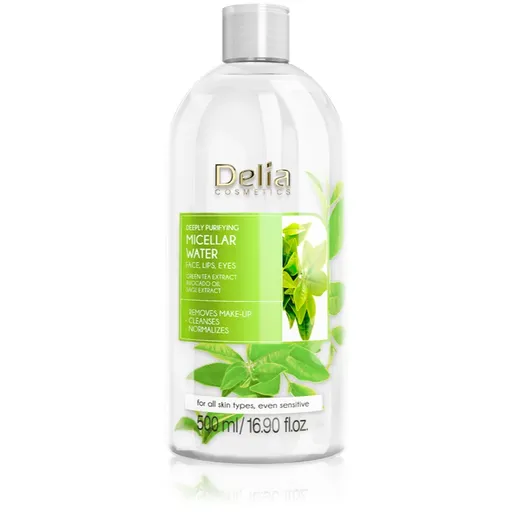 Delia Cosmetics Micellar Water Green Tea osviežujúca čistiaca micelárna voda 500 ml